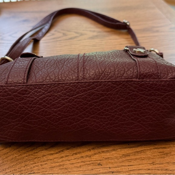 Rosetti Burgundy/Brown Faux Leather Purse/Shoulder Bag Preowned - Picture 4 of 11